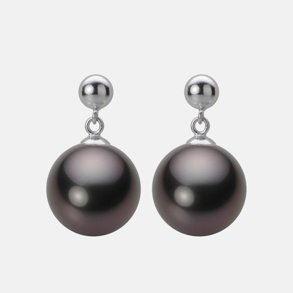 11.0mm 黒蝶真珠ピアス