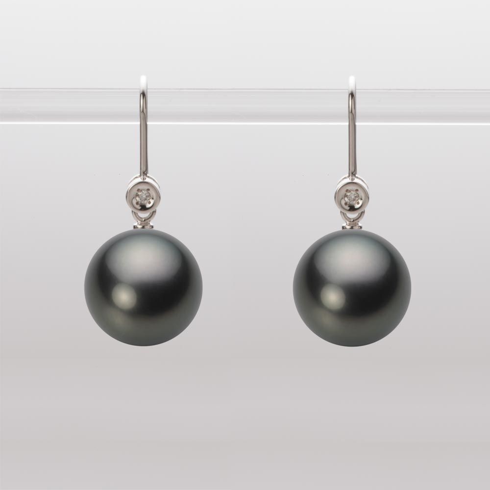 11.0mm 黒蝶真珠ピアス