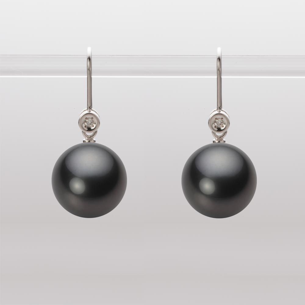 11.0mm 黒蝶真珠ピアス