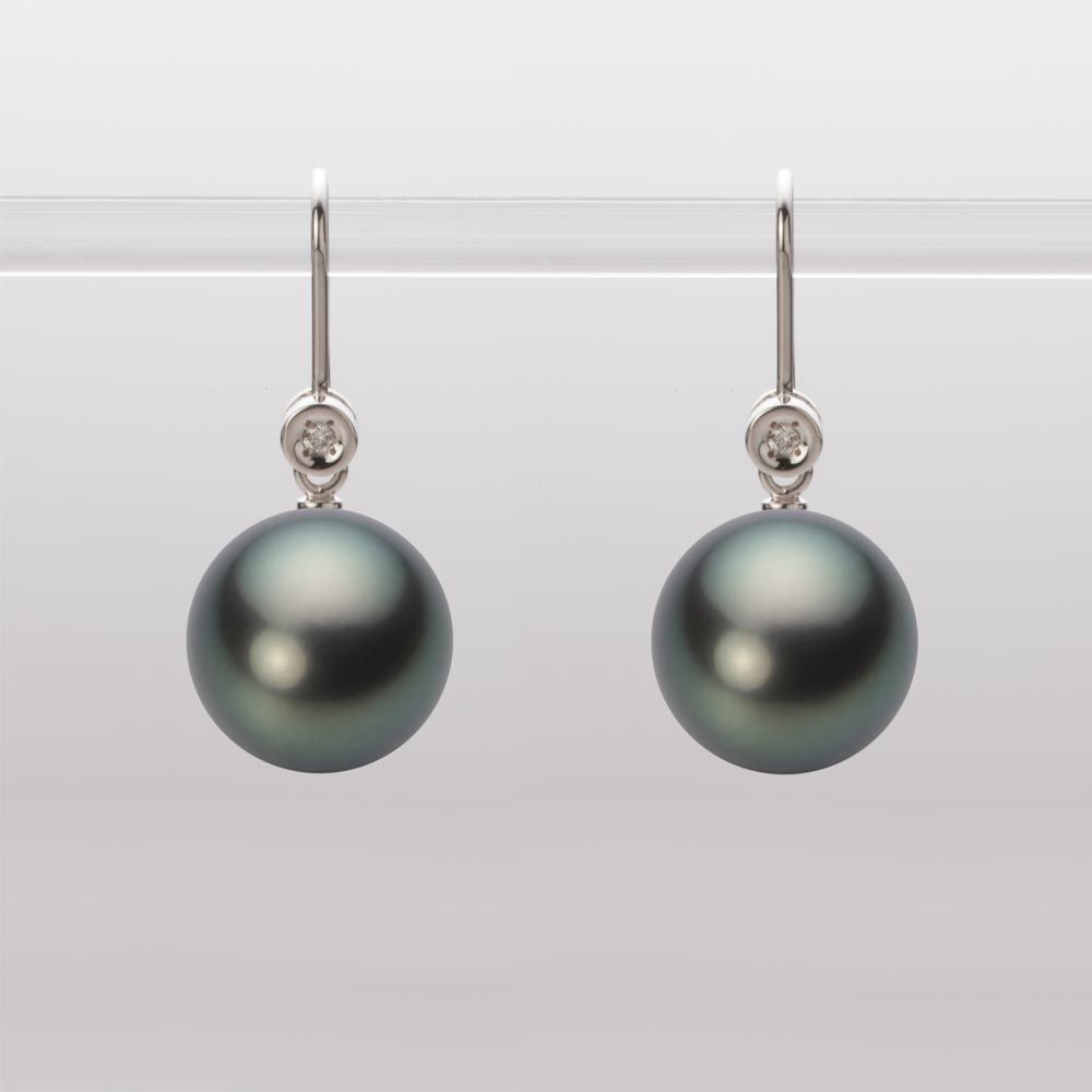 11.0mm 黒蝶真珠ピアス
