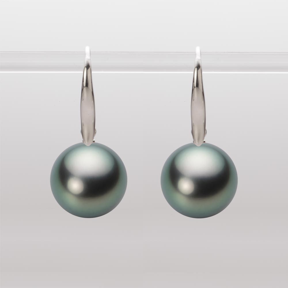 12.0mm 黒蝶真珠ピアス