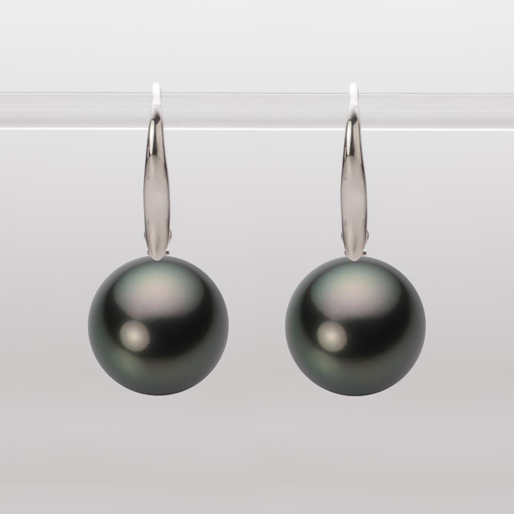 12.0mm 黒蝶真珠ピアス