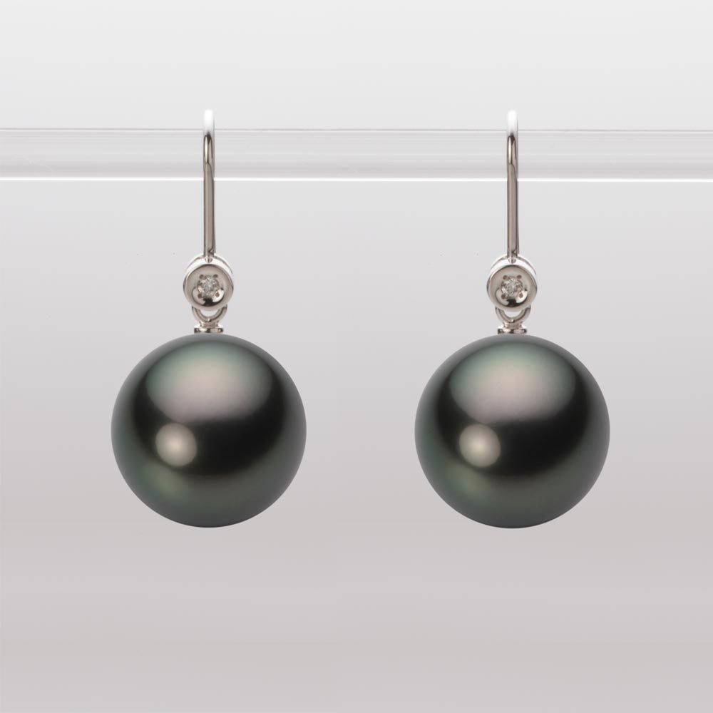12.0mm 黒蝶真珠ピアス
