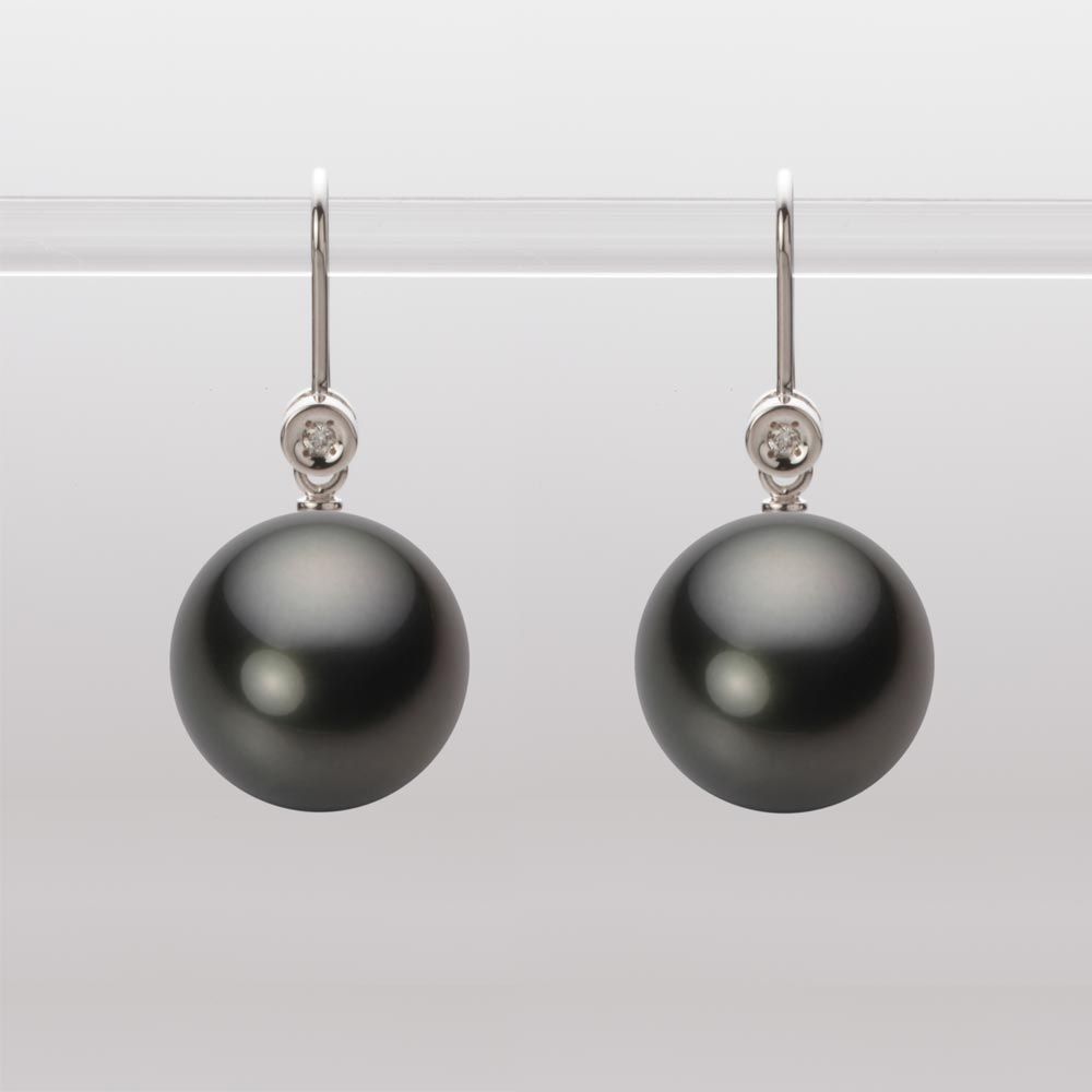 12.0mm 黒蝶真珠ピアス