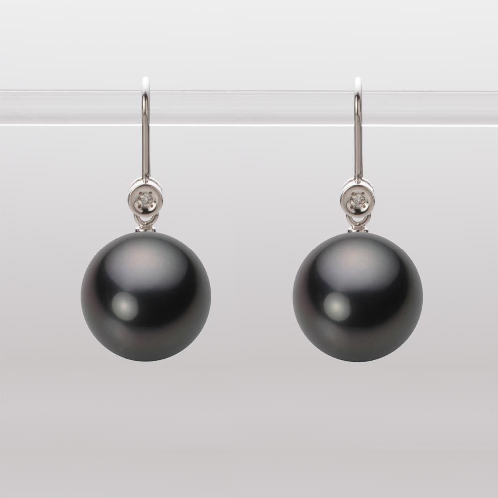 12.0mm 黒蝶真珠ピアス