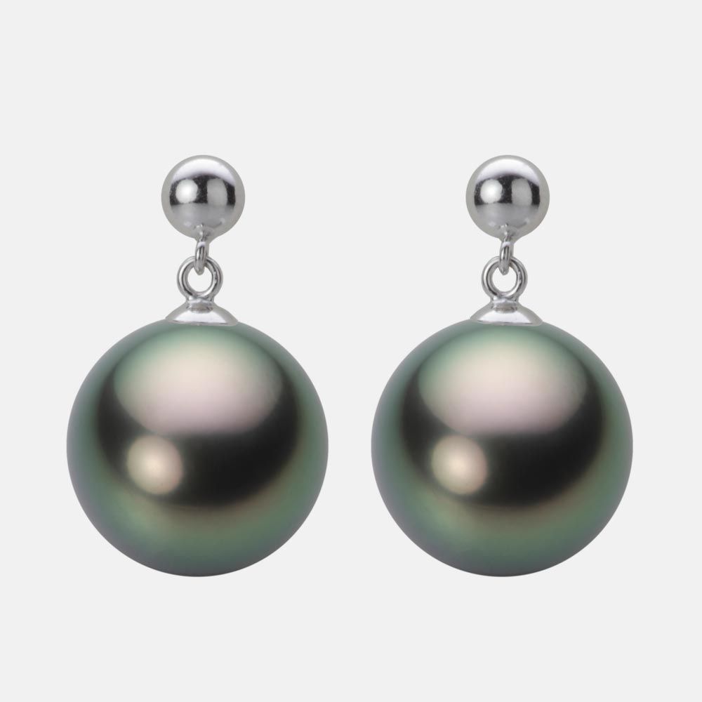 12.0mm 黒蝶真珠ピアス