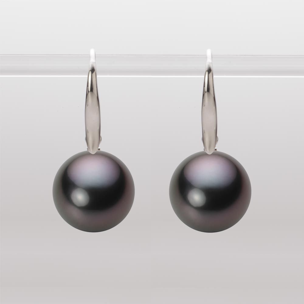 12.0mm 黒蝶真珠ピアス
