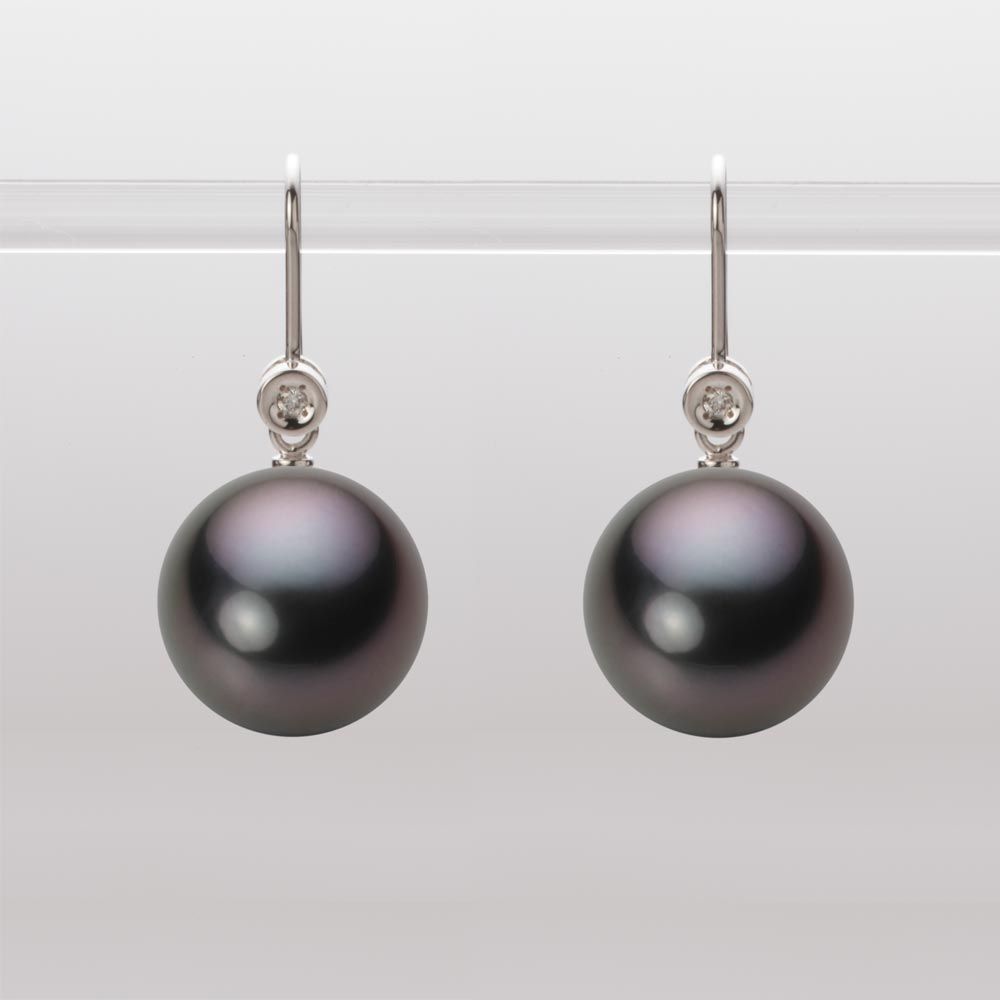 12.0mm 黒蝶真珠ピアス