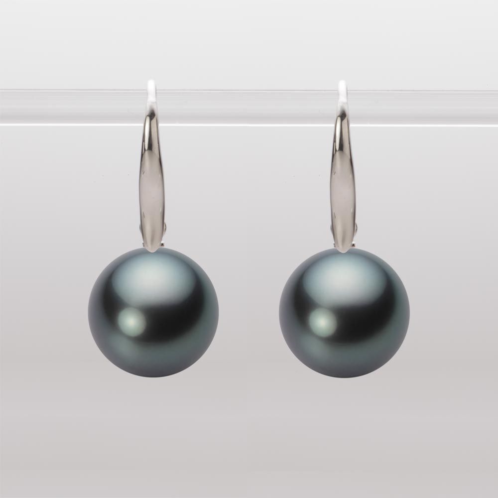 12.0mm 黒蝶真珠ピアス
