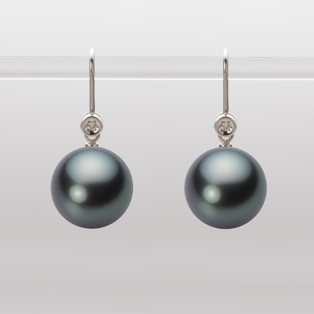 12.0mm 黒蝶真珠ピアス