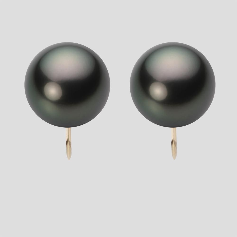 12.0mm 黒蝶真珠イヤリング