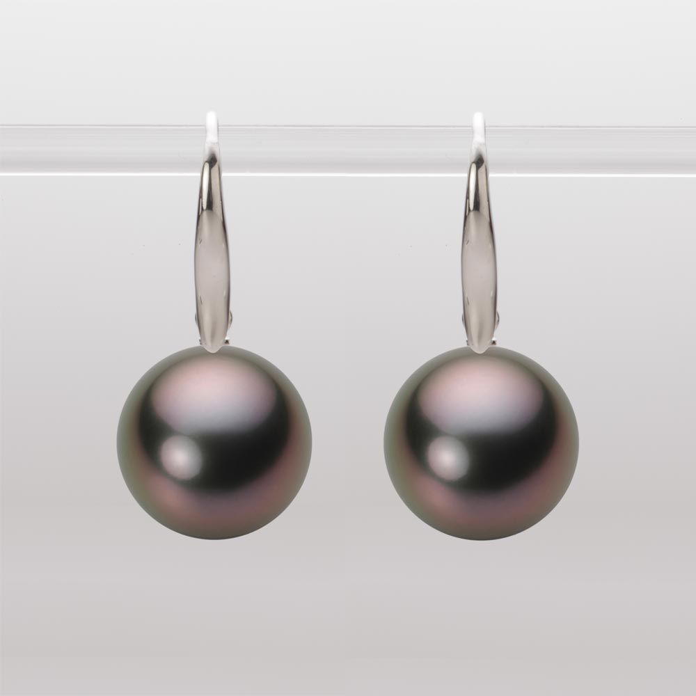 12.0mm 黒蝶真珠ピアス