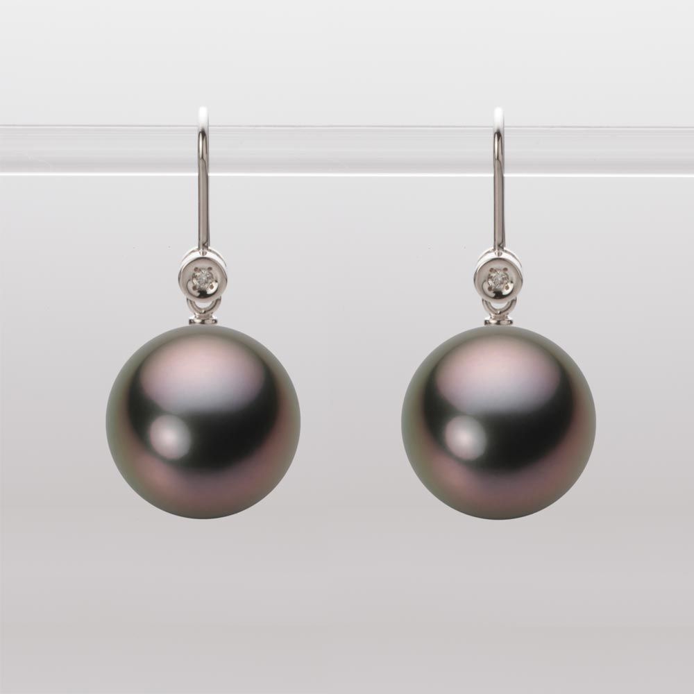 12.0mm 黒蝶真珠ピアス