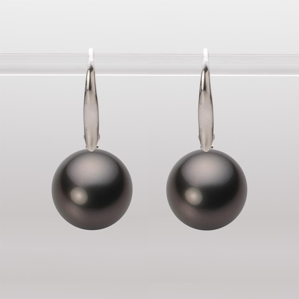 12.0mm 黒蝶真珠ピアス