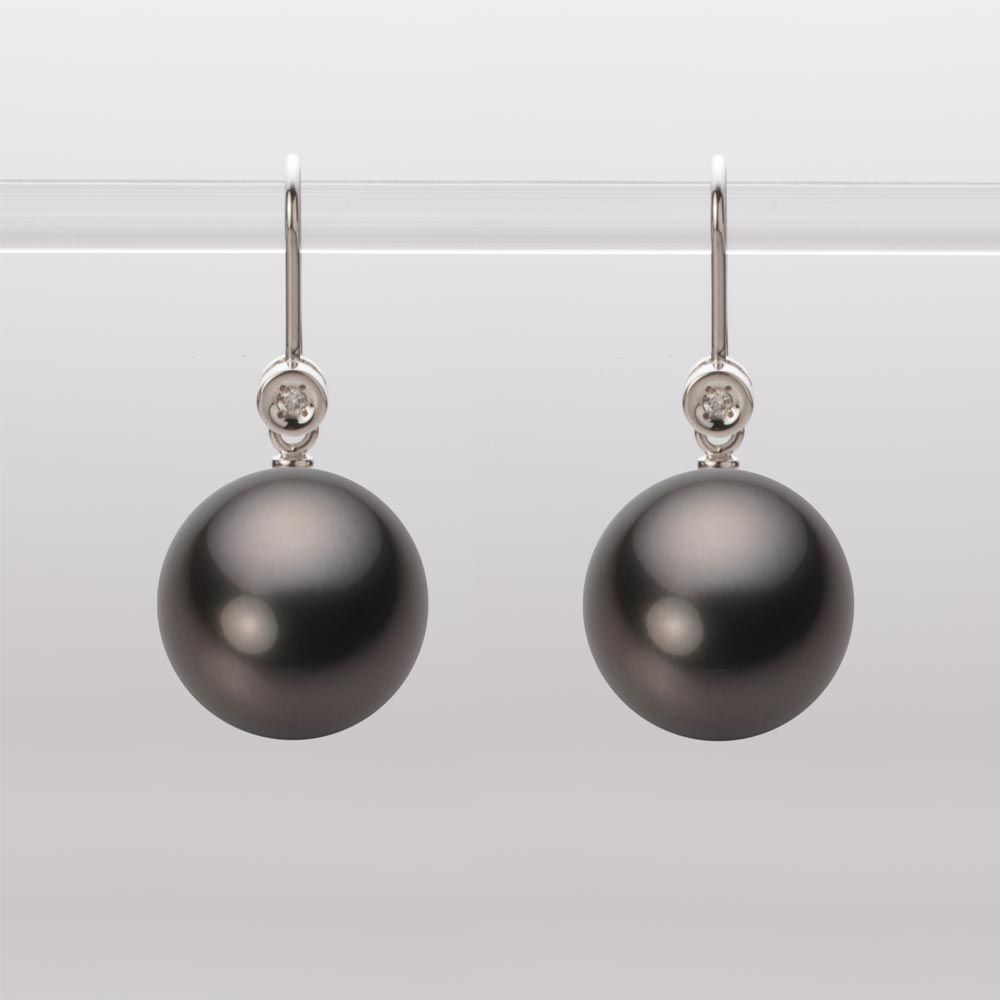 12.0mm 黒蝶真珠ピアス