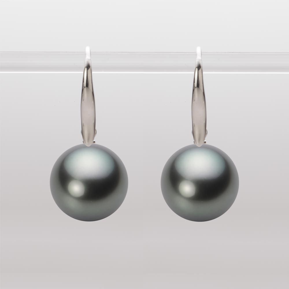12.0mm 黒蝶真珠ピアス