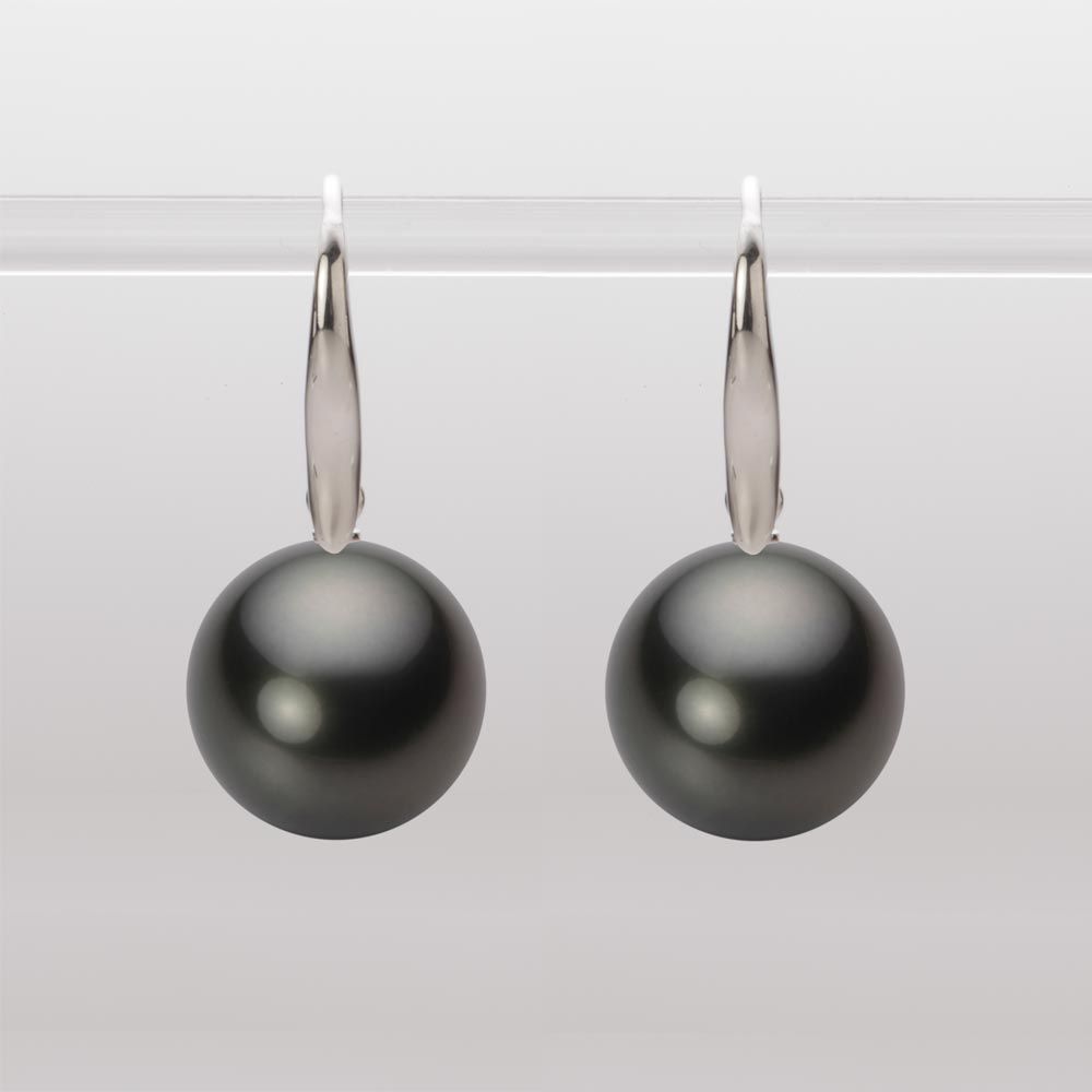 12.0mm 黒蝶真珠ピアス