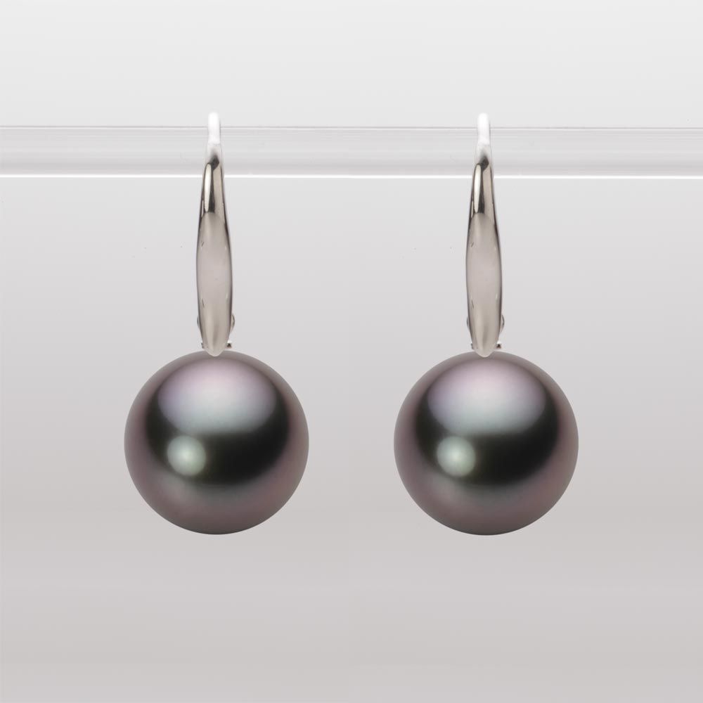12.0mm 黒蝶真珠ピアス
