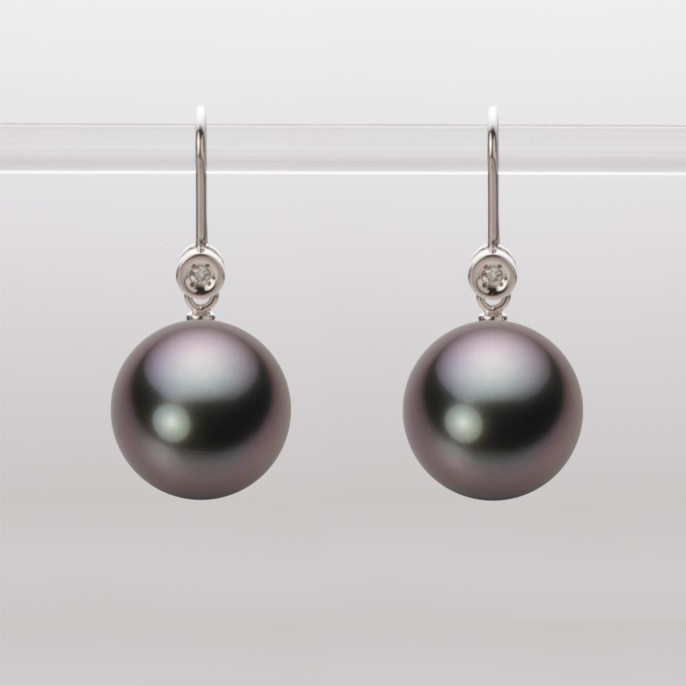 12.0mm 黒蝶真珠ピアス