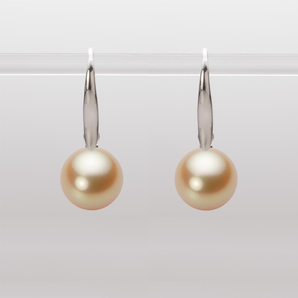 9.0mm 白蝶真珠（ゴールド系）ピアス