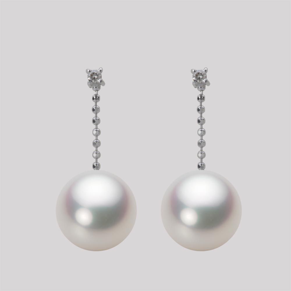 9.0mm 白蝶真珠（ホワイト系）ピアス