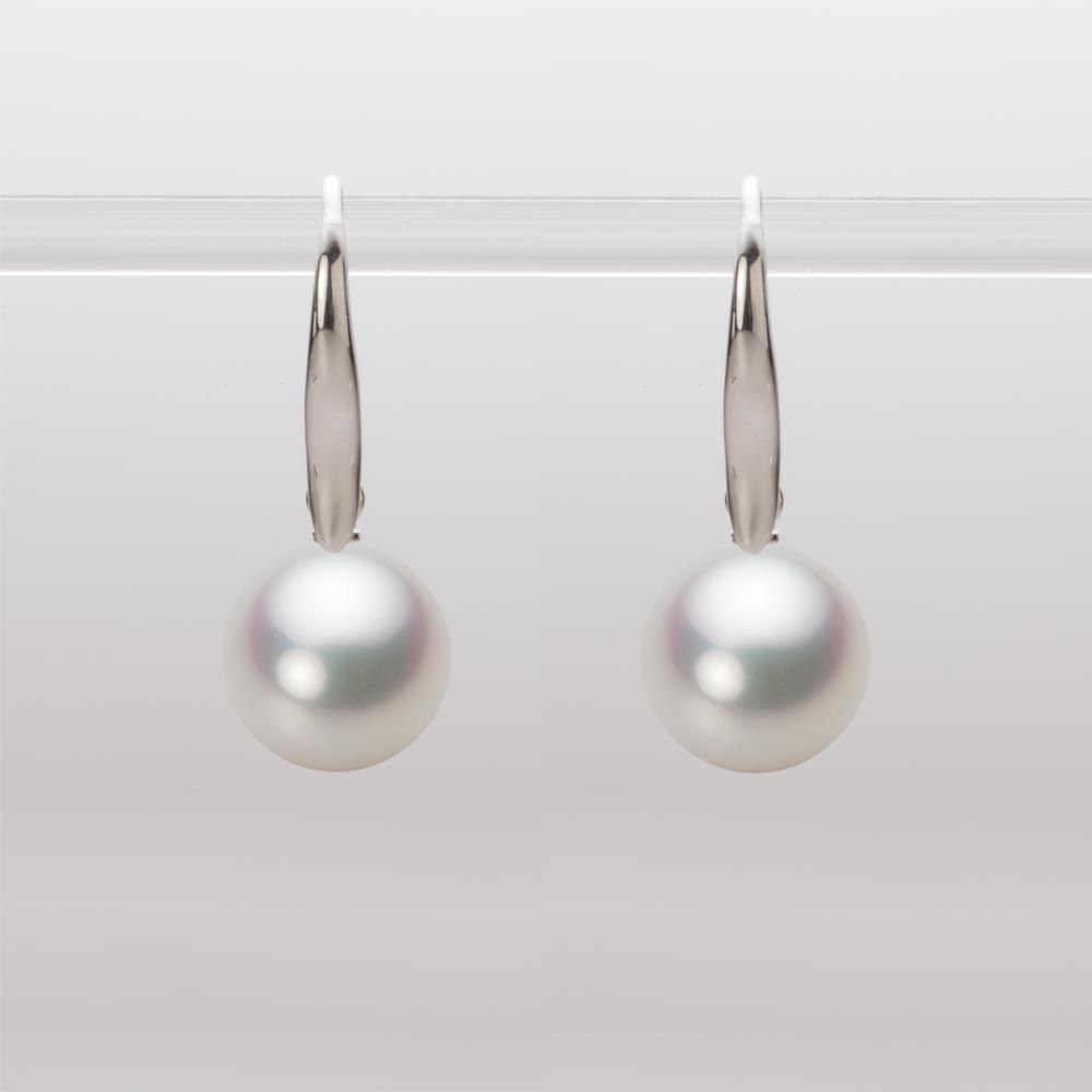 9.0mm 白蝶真珠（ホワイト系）ピアス