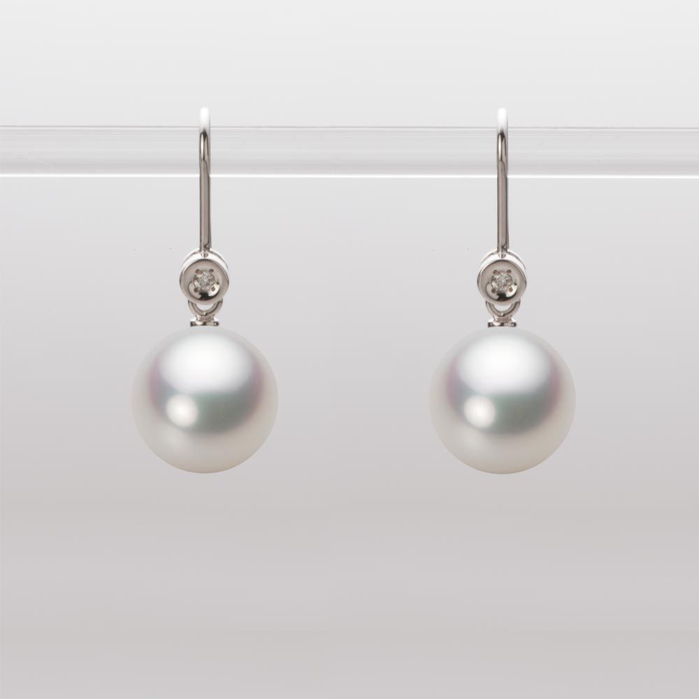 9.0mm 白蝶真珠（ホワイト系）ピアス