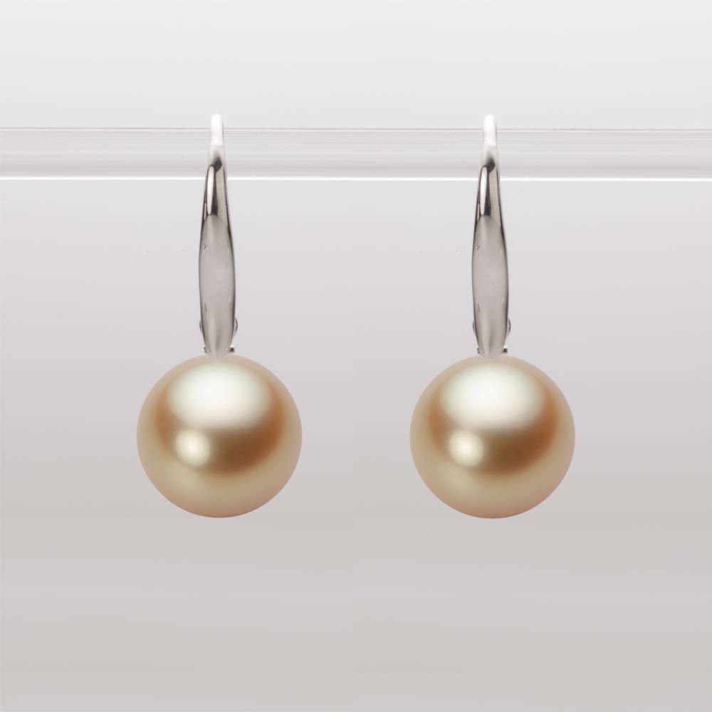 10.0mm 白蝶真珠（ゴールド系）ピアス