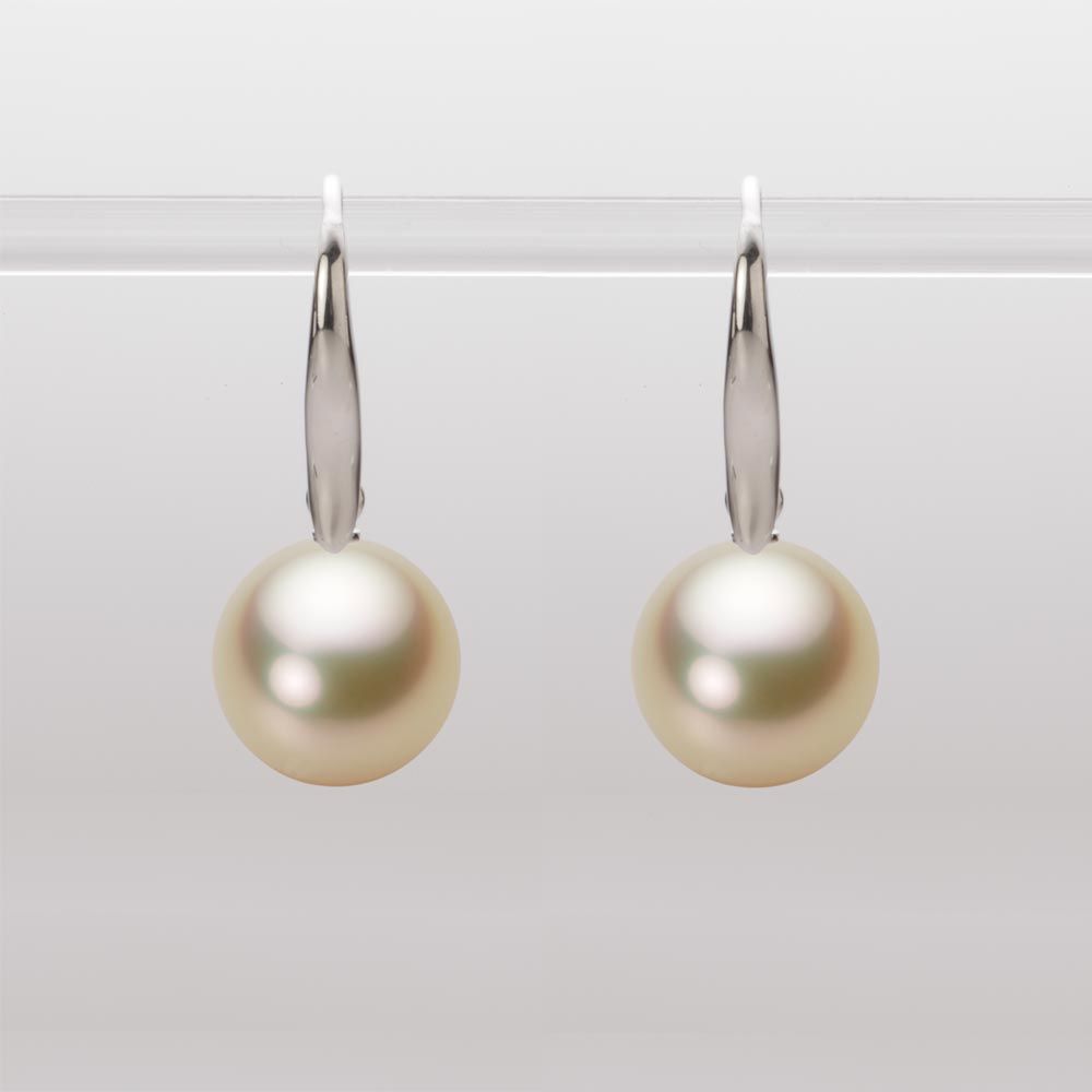 10.0mm 白蝶真珠（ゴールド系）ピアス