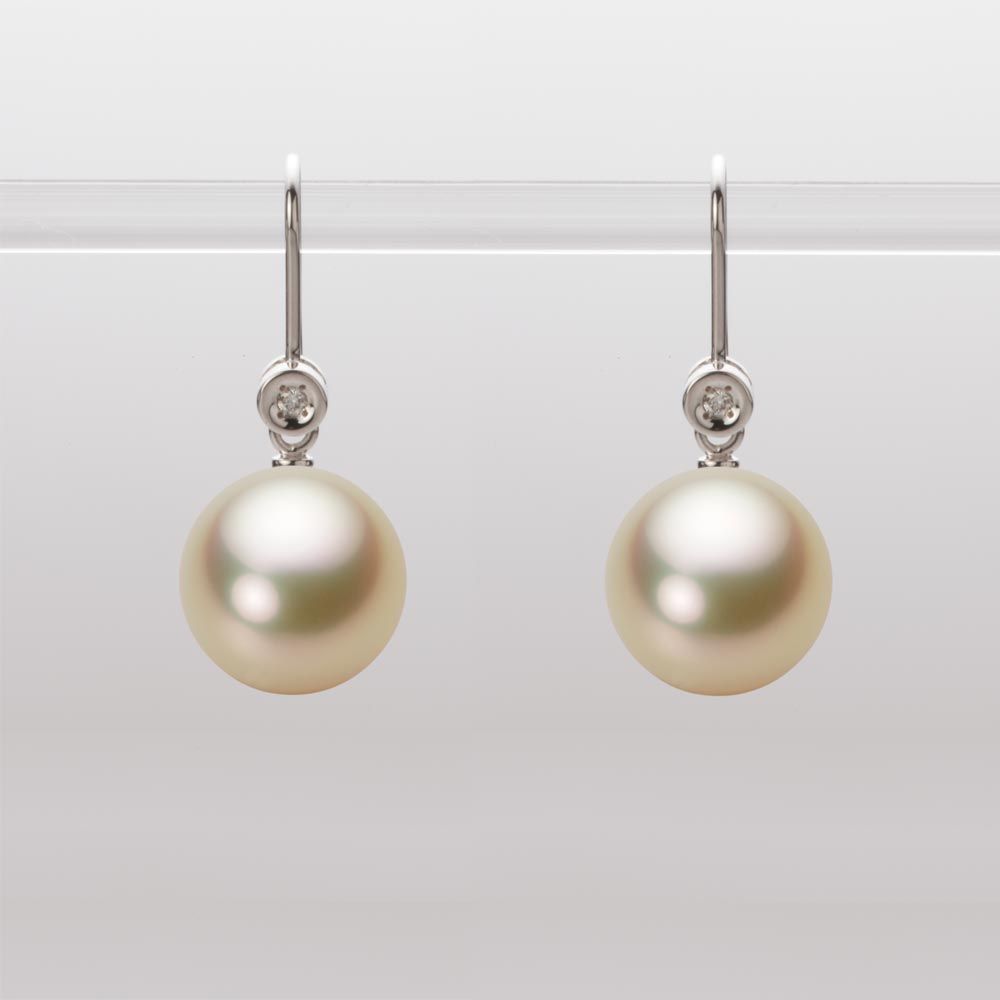 10.0mm 白蝶真珠（ゴールド系）ピアス