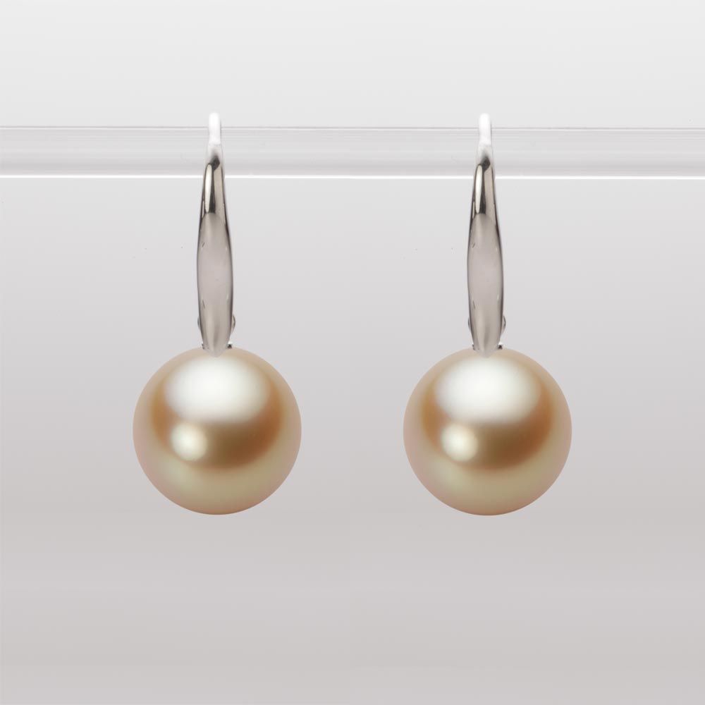 10.0mm 白蝶真珠（ゴールド系）ピアス