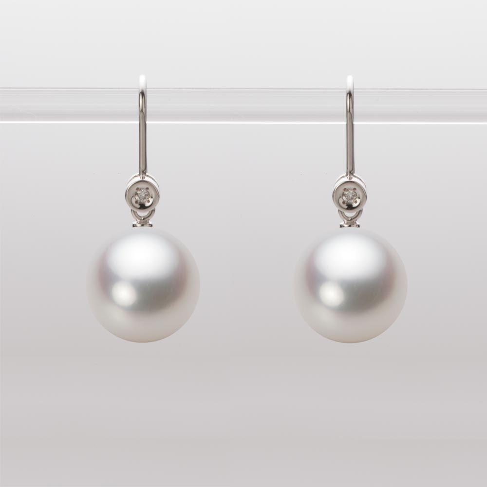 10.0mm 白蝶真珠（ホワイト系）ピアス