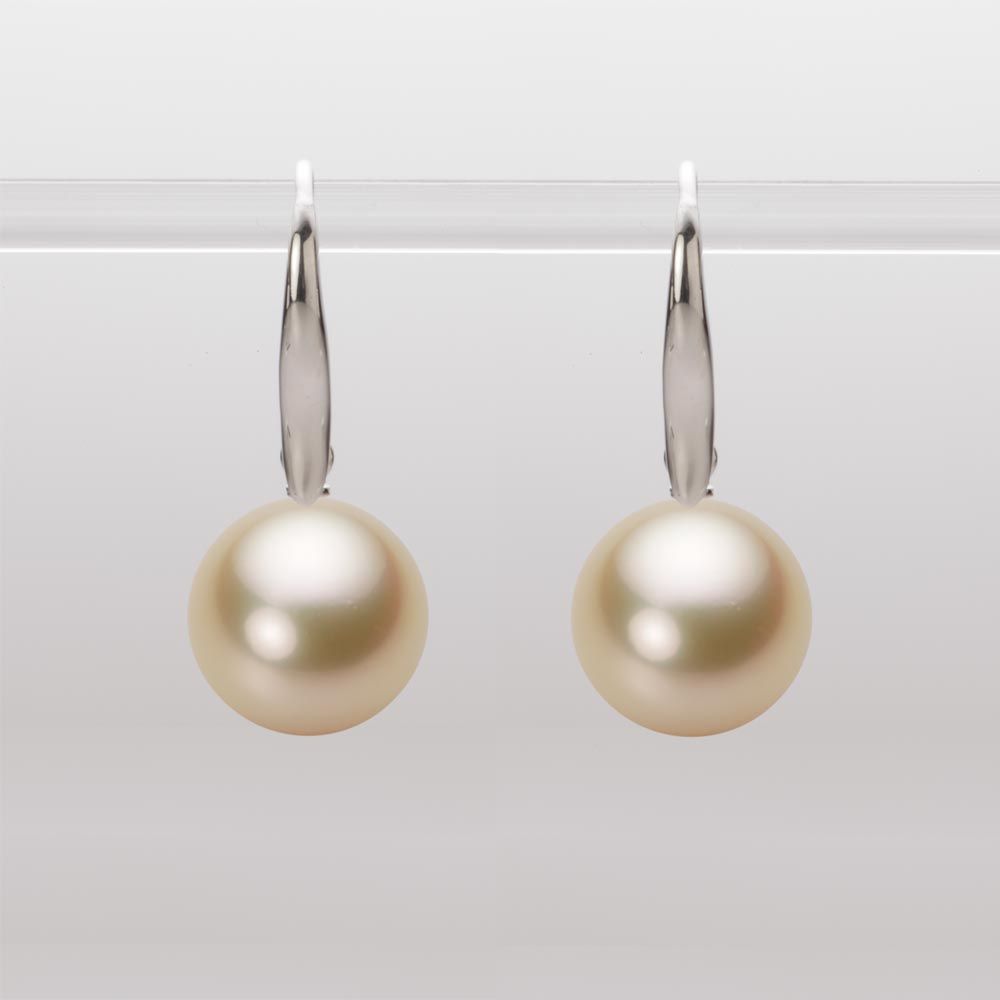11.0mm 白蝶真珠（ゴールド系）ピアス
