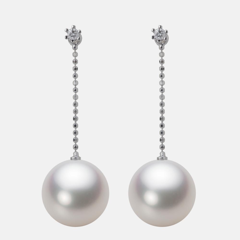 12.0mm 白蝶真珠（ホワイト系）ピアス