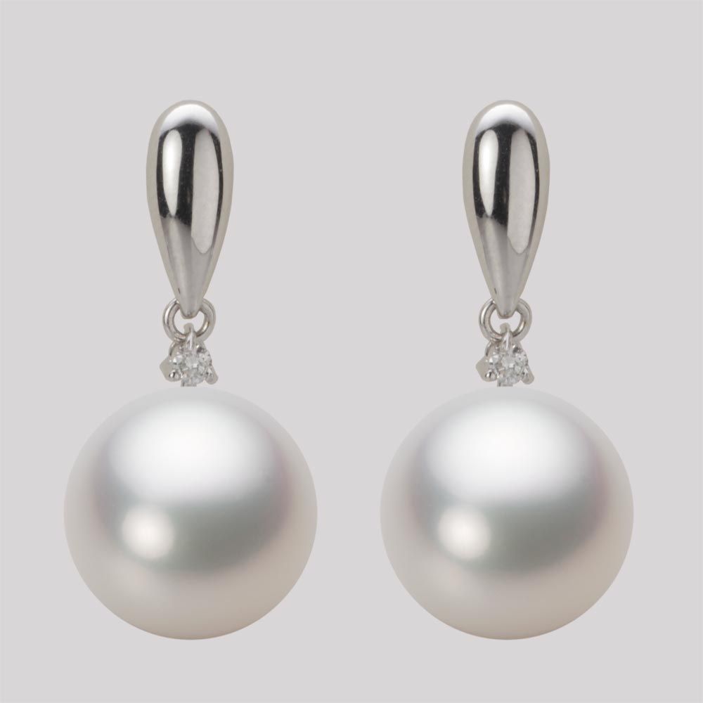12.0mm 白蝶真珠（ホワイト系）ピアス