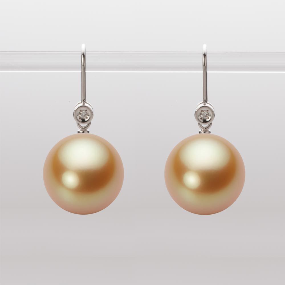 12.0mm 白蝶真珠（ゴールド系）ピアス