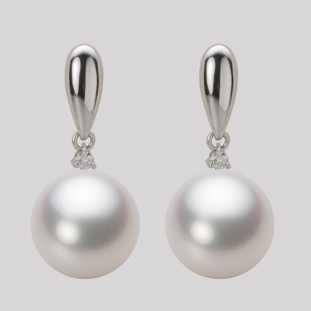 12.0mm 白蝶真珠（ホワイト系）ピアス