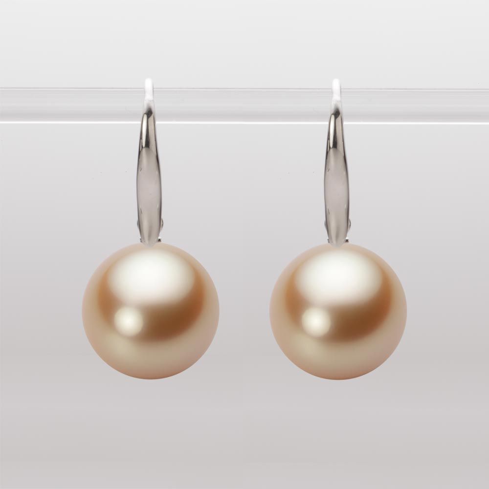 12.0mm 白蝶真珠（ゴールド系）ピアス