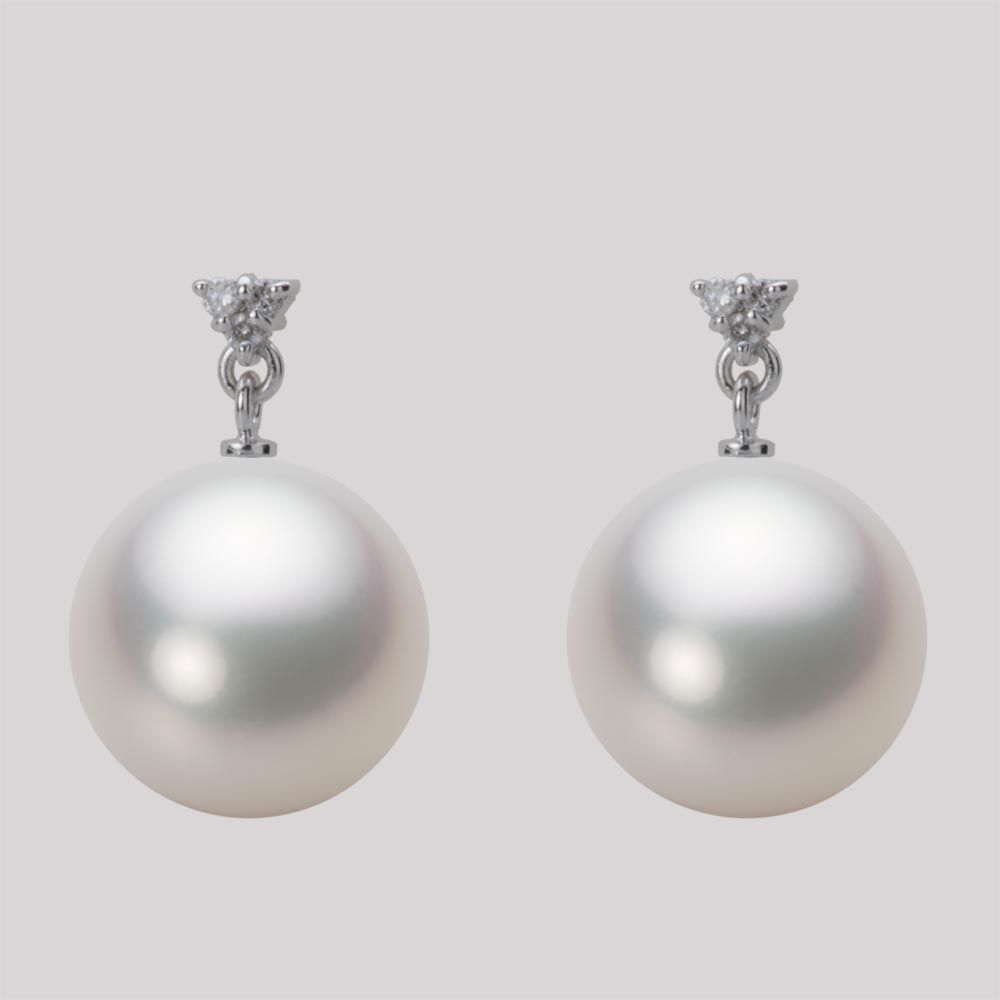 12.0mm 白蝶真珠（ホワイト系）ピアス