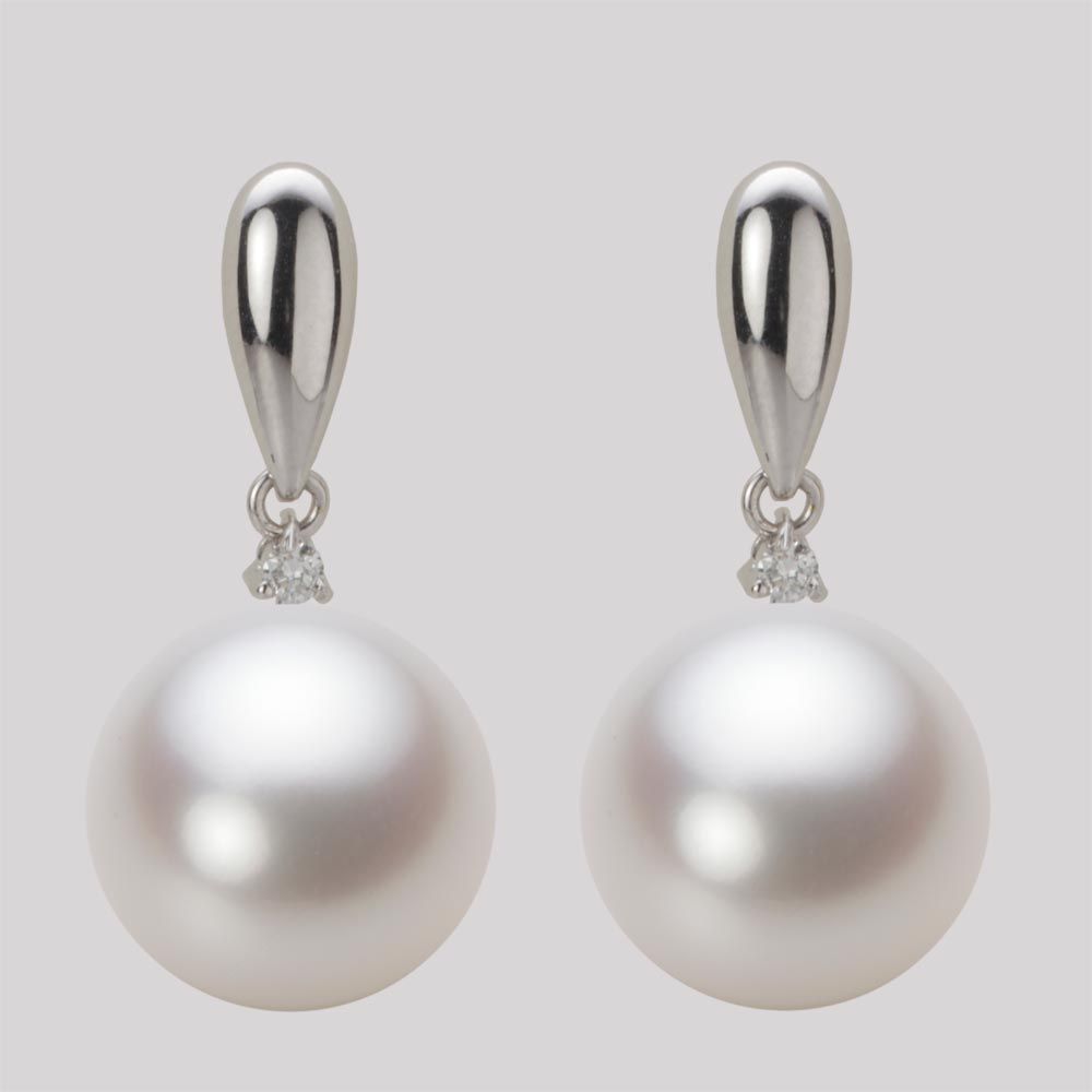 12.0mm 白蝶真珠（ホワイト系）ピアス