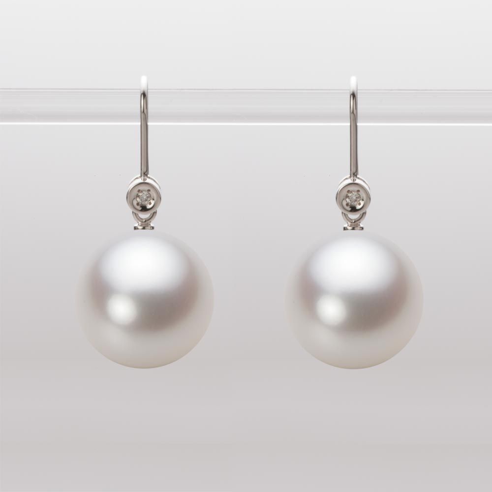 12.0mm 白蝶真珠（ホワイト系）ピアス