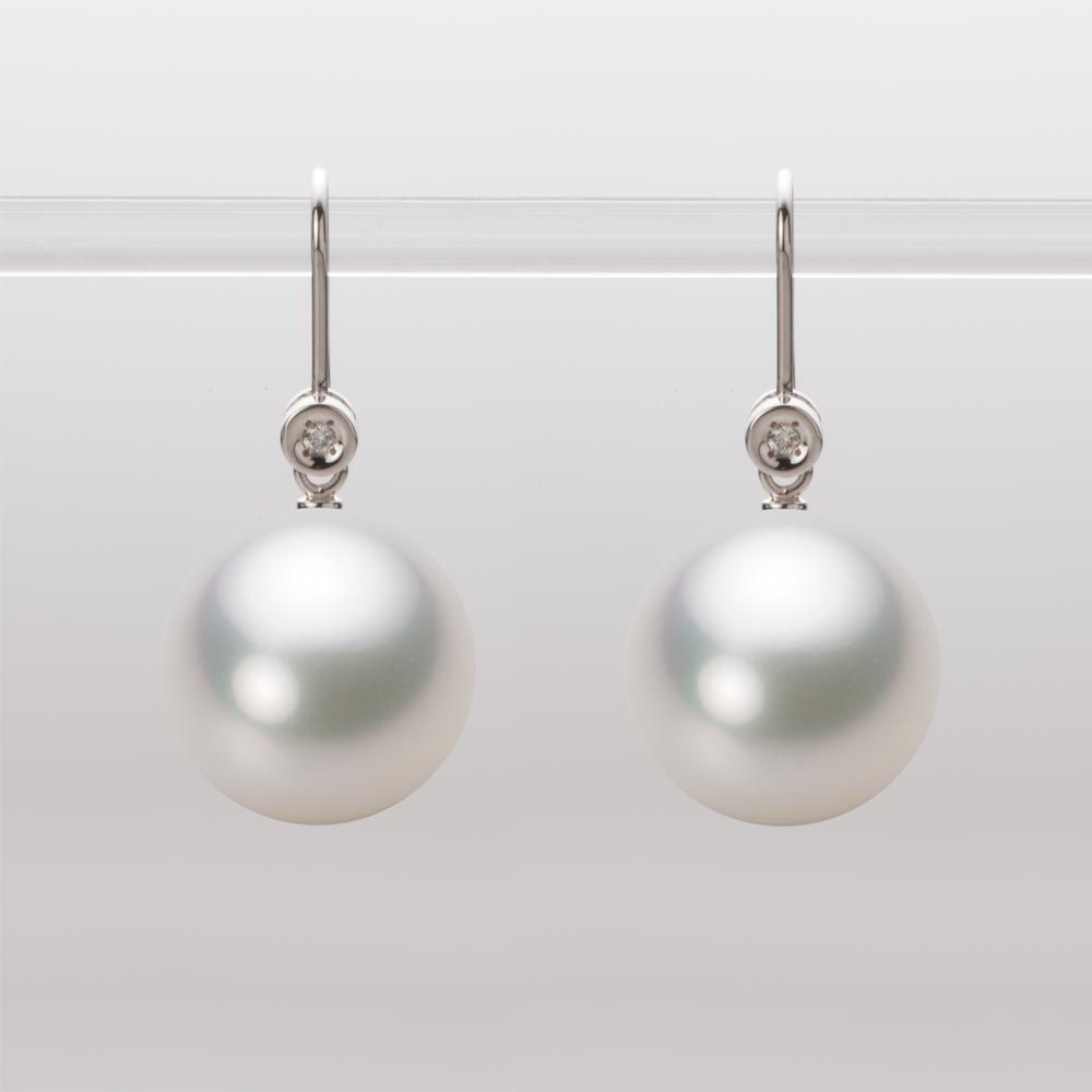 13.0mm 白蝶真珠（ホワイト系）ピアス