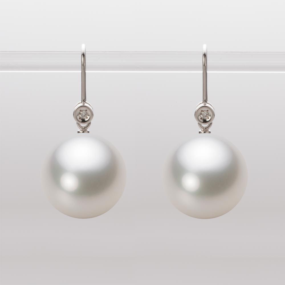 13.0mm 白蝶真珠（ホワイト系）ピアス