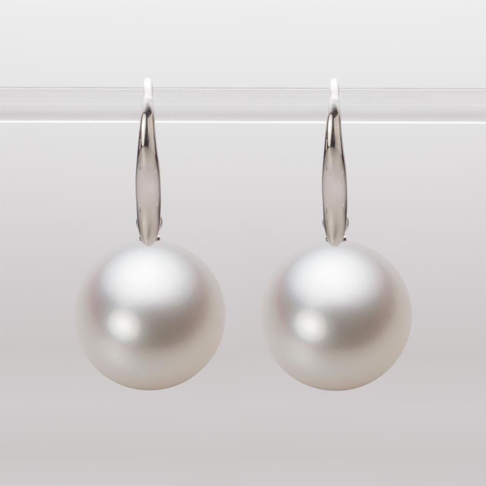 14.0mm 白蝶真珠（ホワイト系）ピアス
