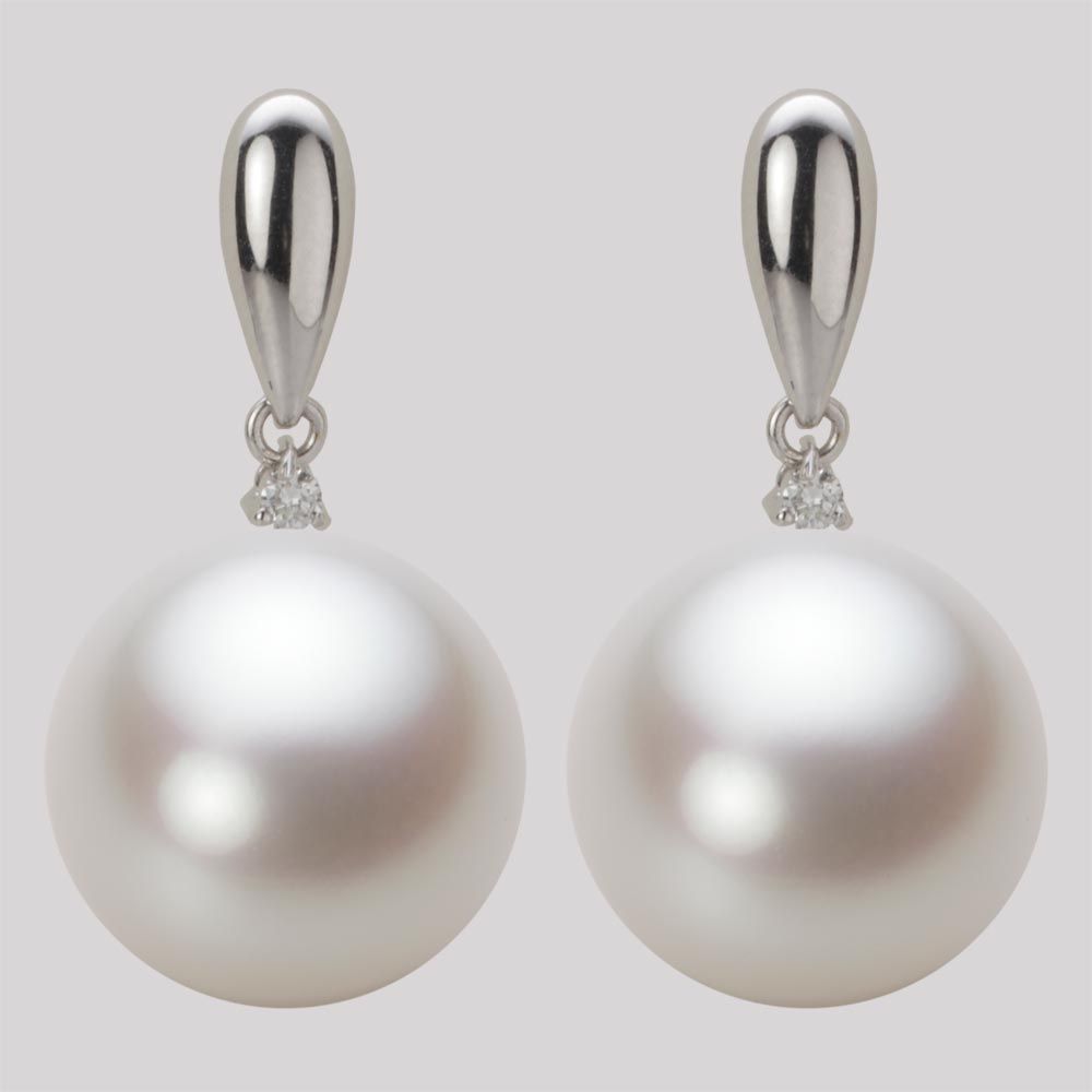 15.0mm 白蝶真珠（ホワイト系）ピアス