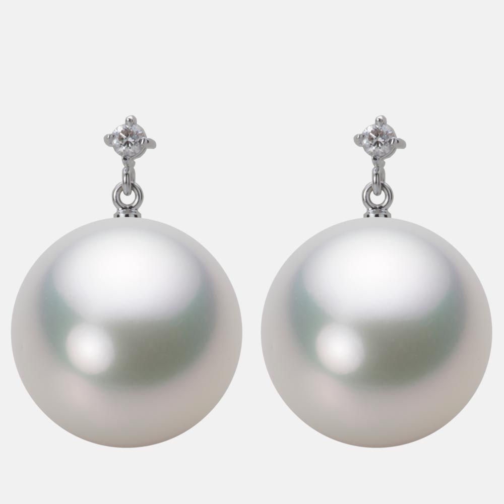 15.0mm 白蝶真珠（ホワイト系）ピアス