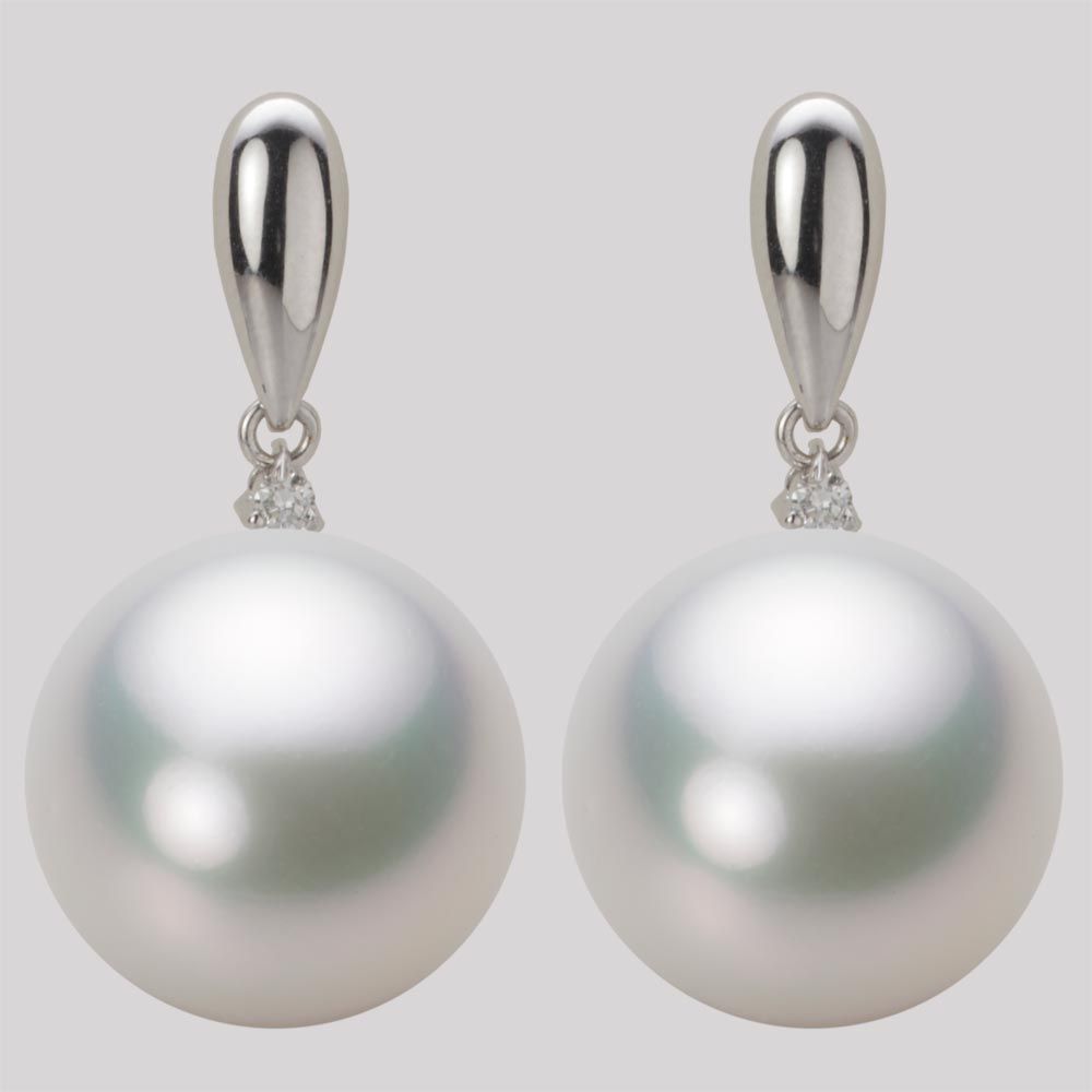15.0mm 白蝶真珠（ホワイト系）ピアス