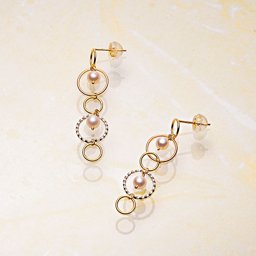 Colorful Ring パールピアス