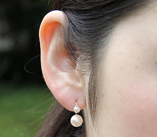 Gemini ピアスキャッチ ホワイト Moon Label 大月真珠オンラインショップ